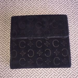 CELINE Black Suede Wallet